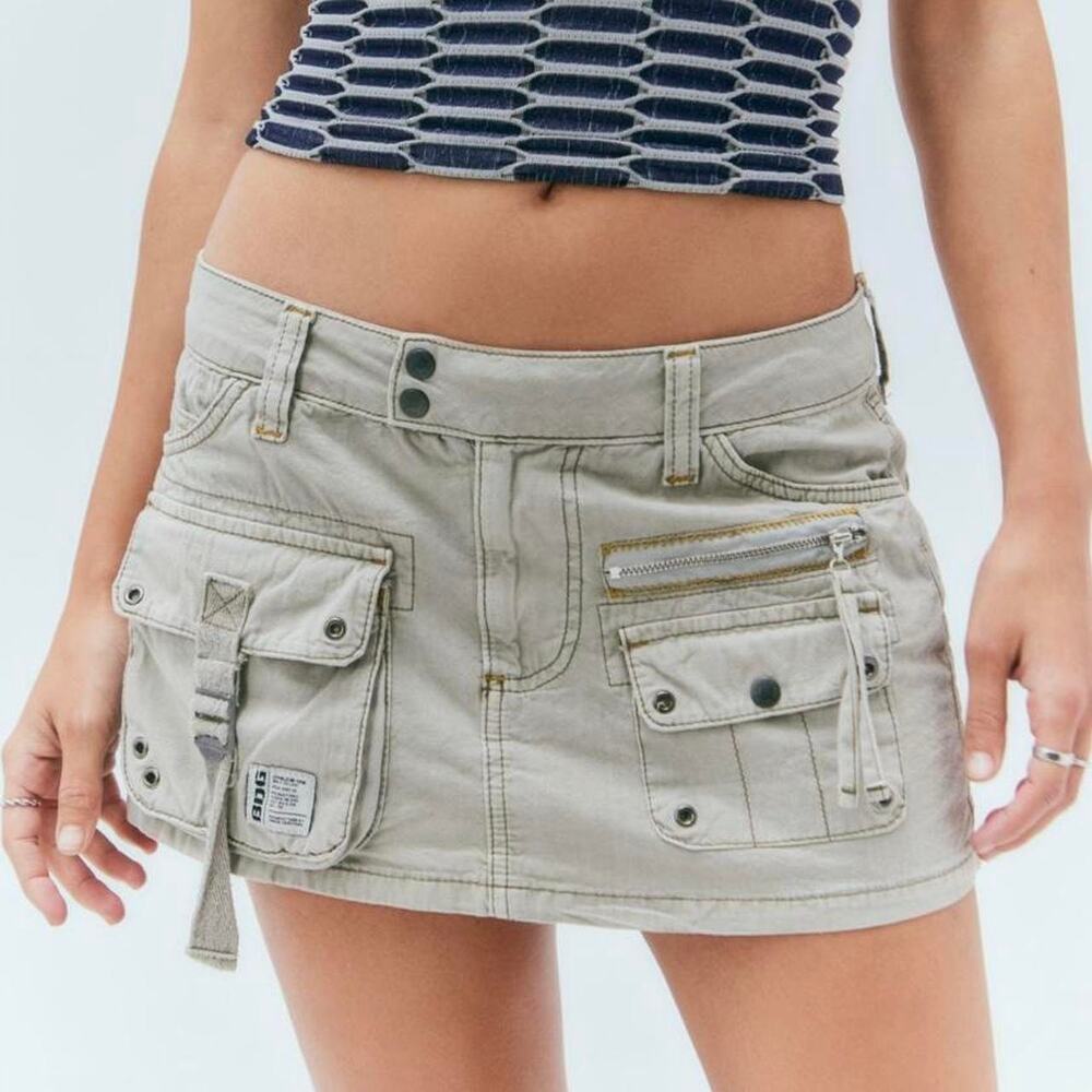 Urban Outfitters BDG Light Sand Cargo Mini Skirt Size M New With Tags